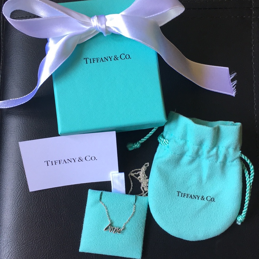 Authentic Tiffany & Co. Love Pendant Necklace